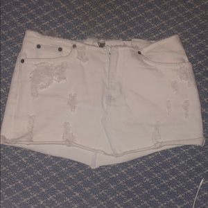 Carmar white denim mini skirt